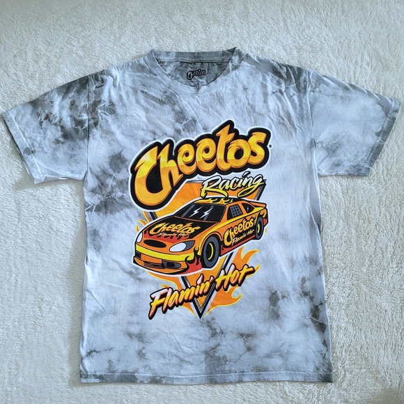 Cheetos🧀 Racing🏎 Flamin' Hot🔥 Tie Dye☮️ Graphic Tee👕 - NWOT - Picture 6 of 10